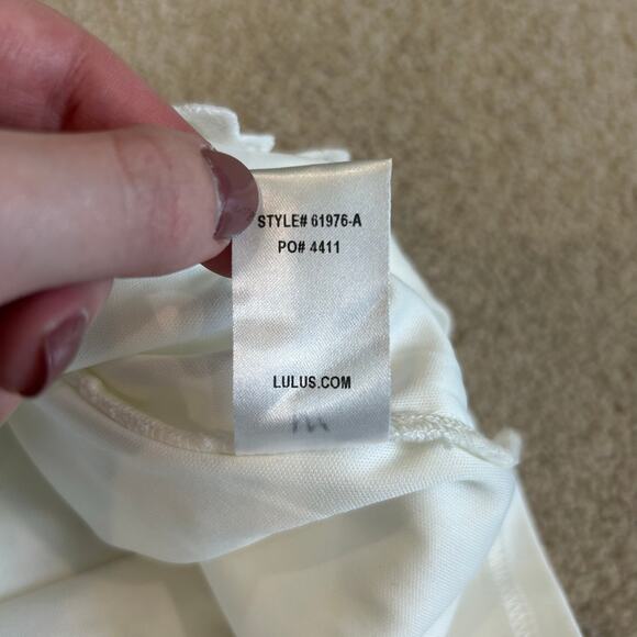 NWT Lulus Love Poem Ivory Lace Mini Dress Party Cocktail Bodycon Womens Size S - Picture 9 of 9